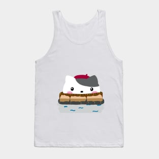 Donut swim ring and cat Tank Top